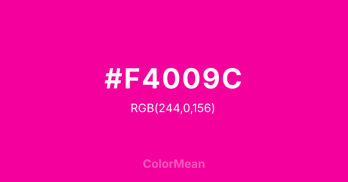 #F4009C color swatch