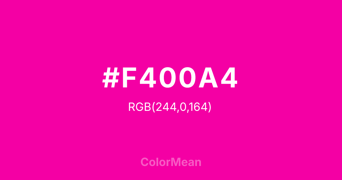 #F400A4 color swatch