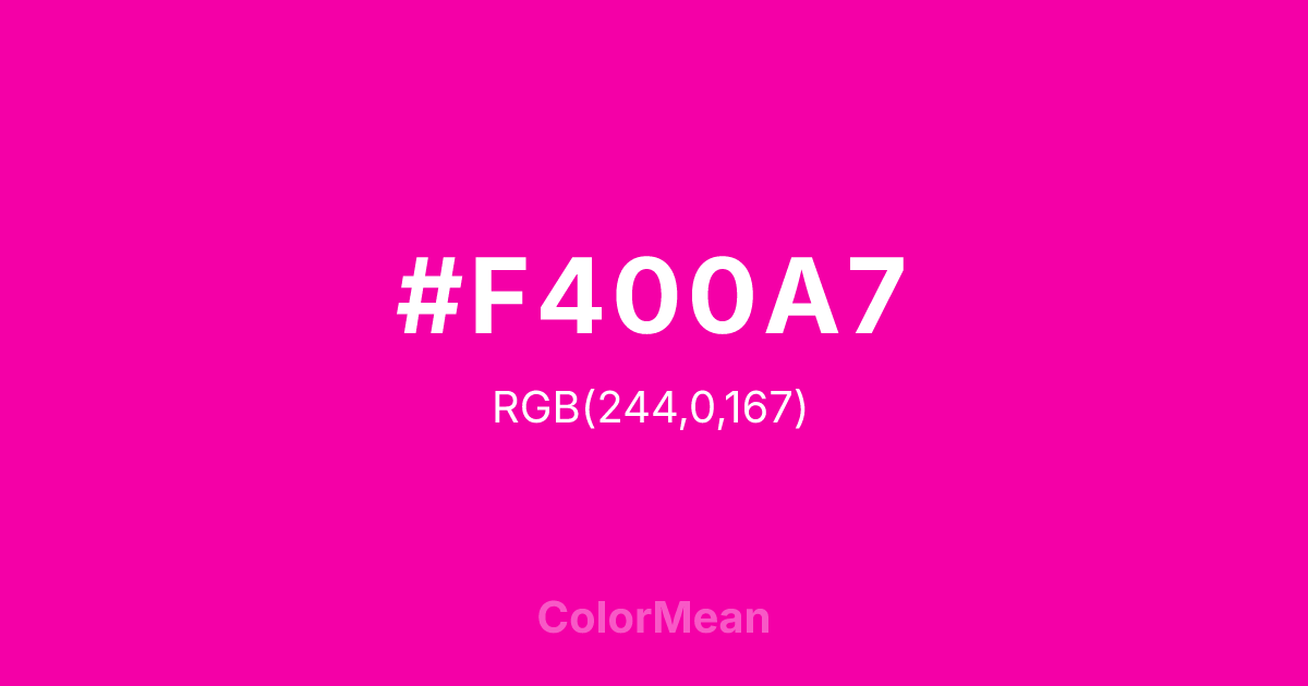 #F400A7 color swatch
