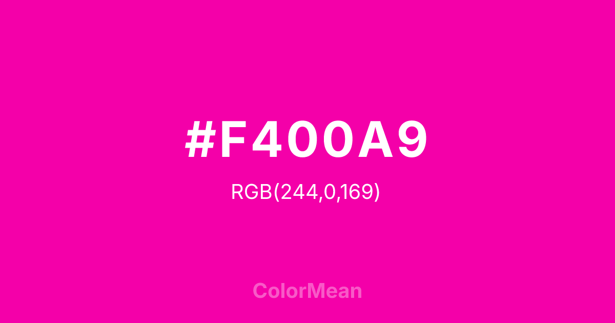 #F400A9 color swatch