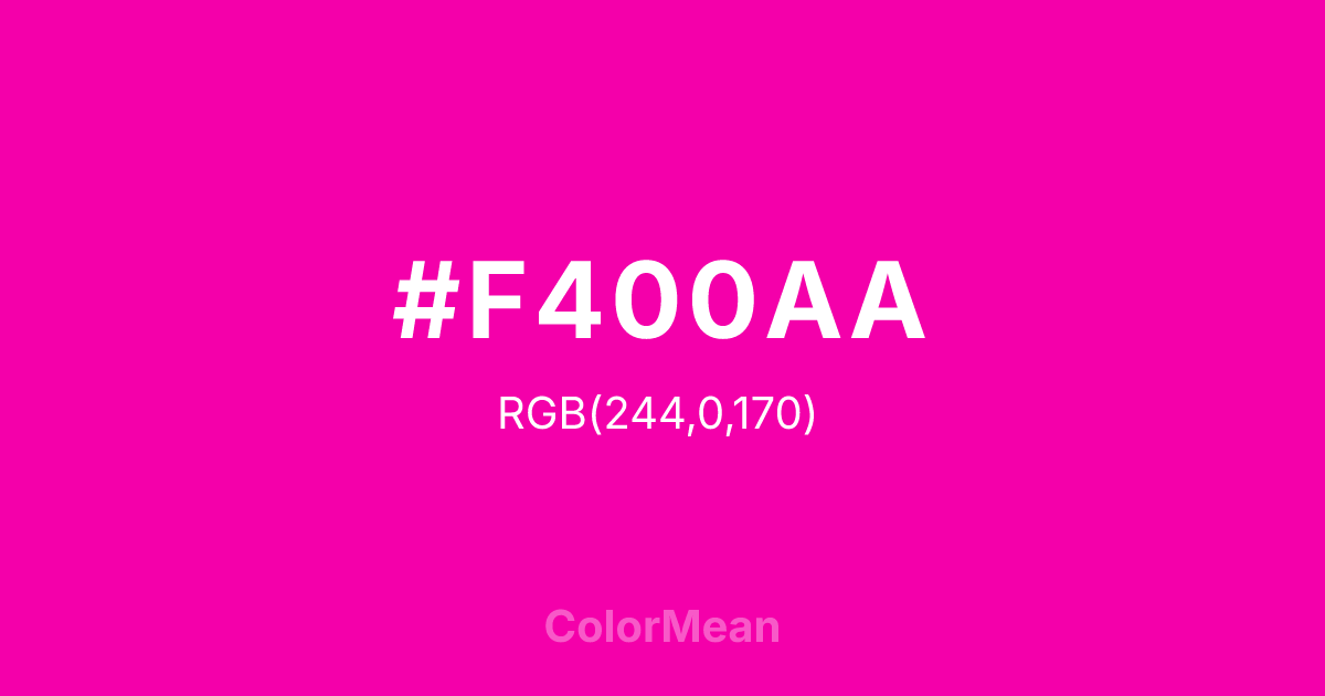 #F400AA color swatch