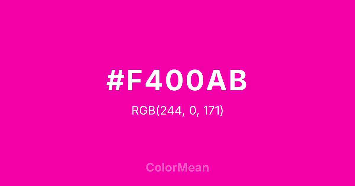 #F400AB color swatch