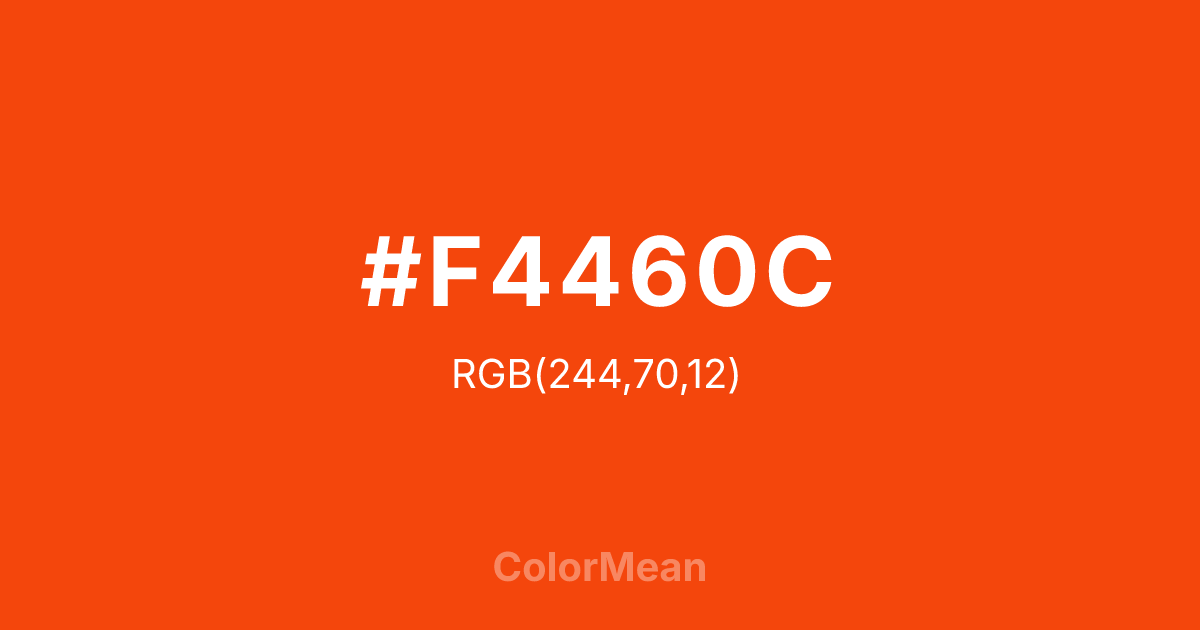 #F4460C color swatch