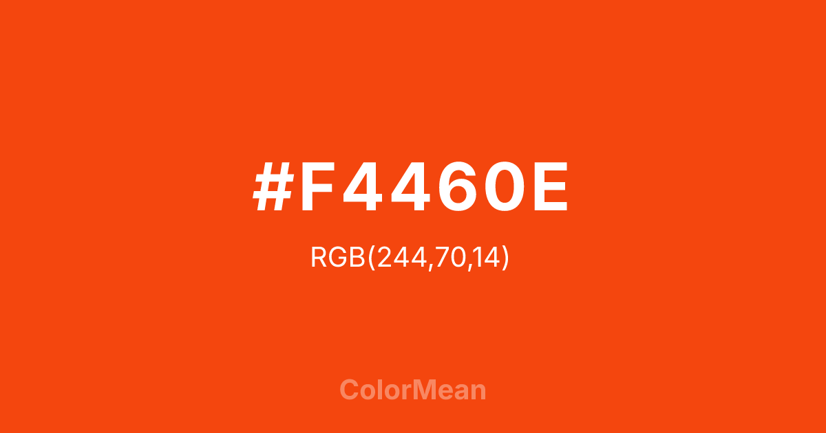 #F4460E color swatch