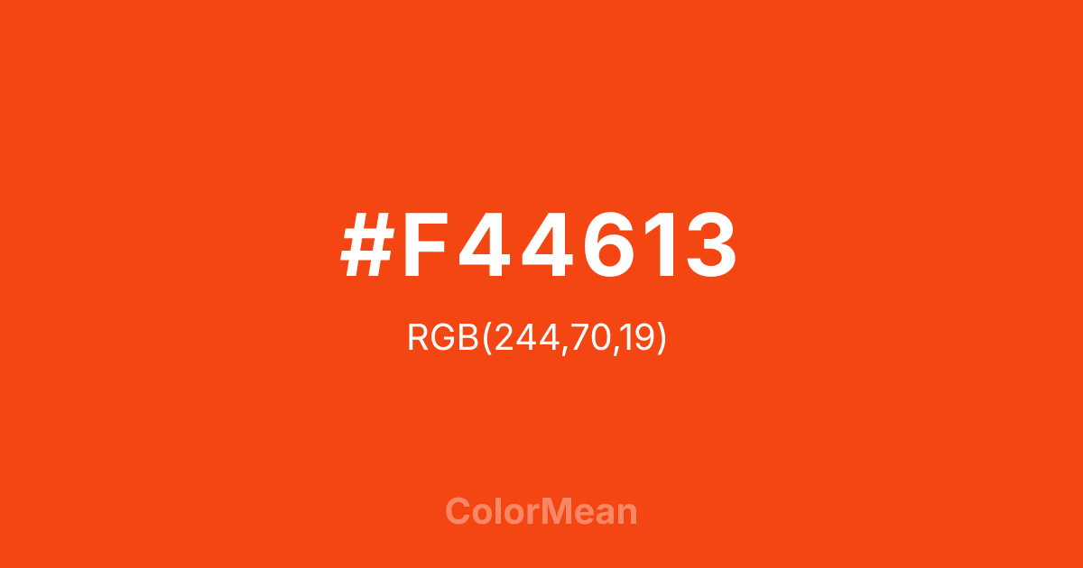 #F44613 color swatch