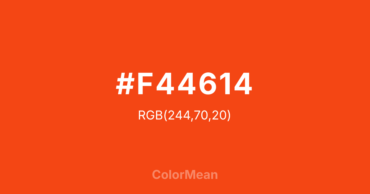 #F44614 color swatch
