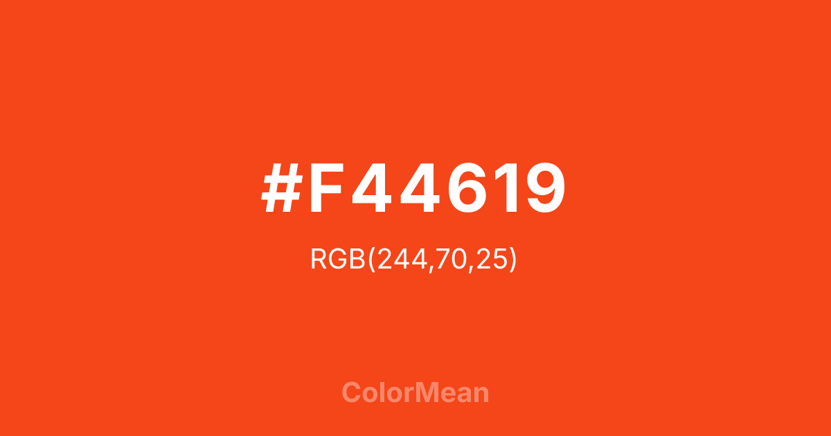#F44619 color swatch