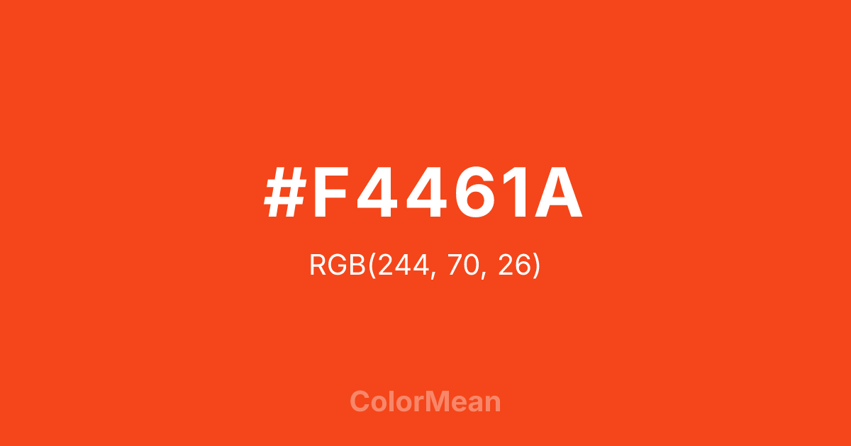 #F4461A color swatch