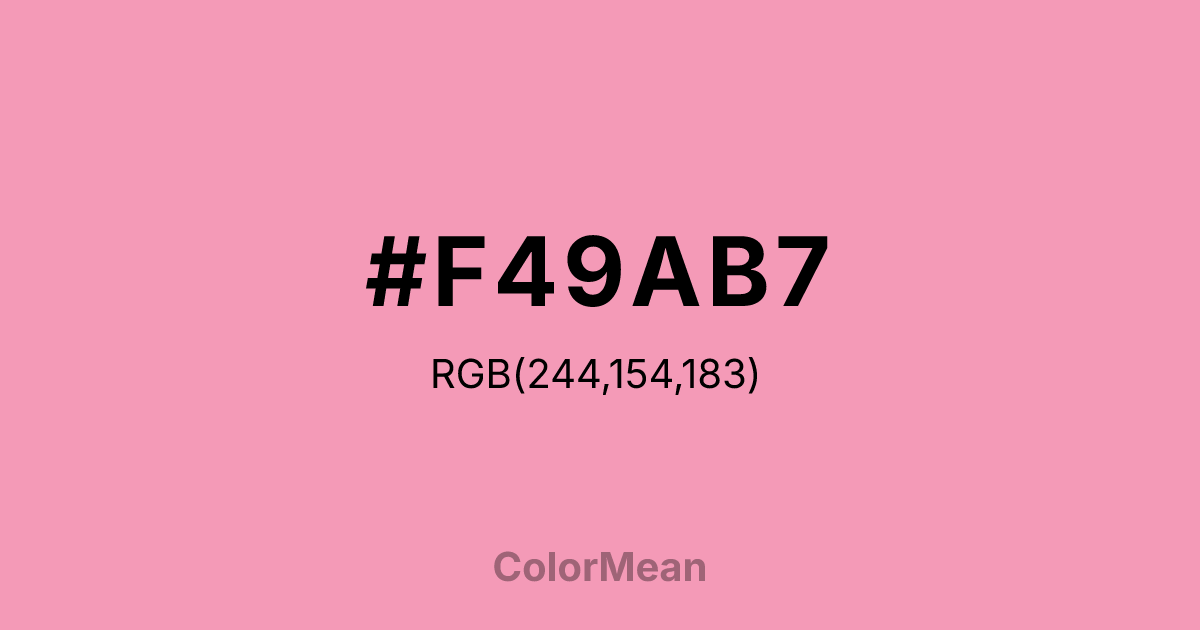 #F49AB7 color swatch