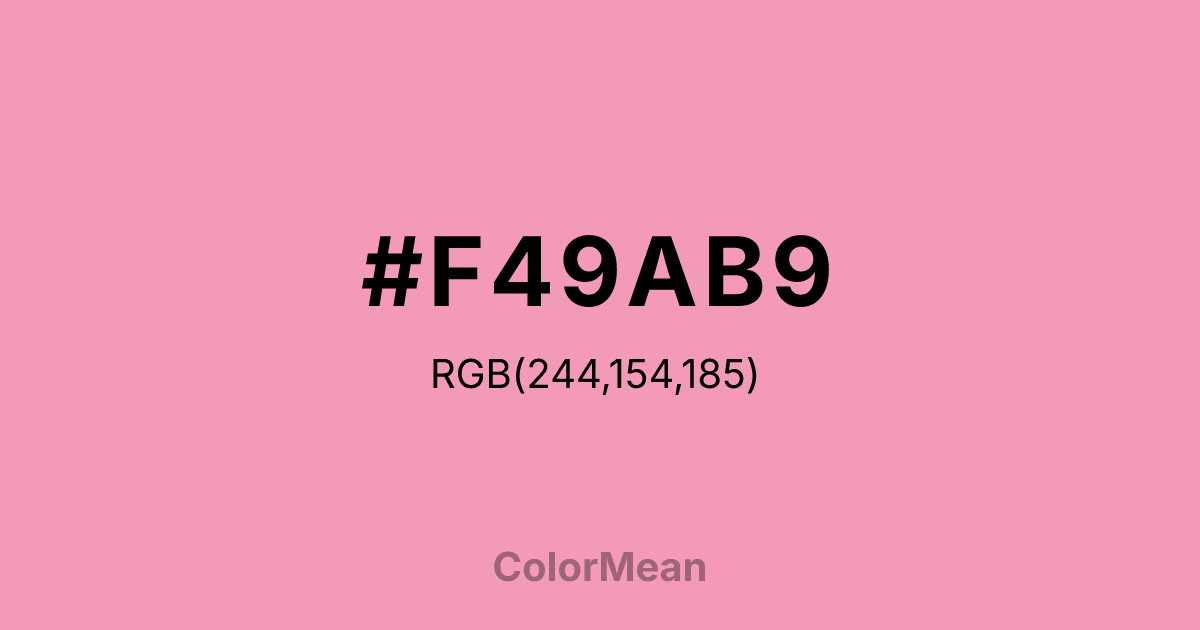 #F49AB9 color swatch