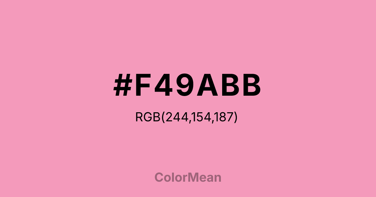 #F49ABB color swatch