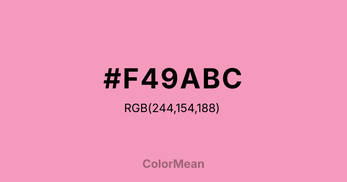 #F49ABC color swatch