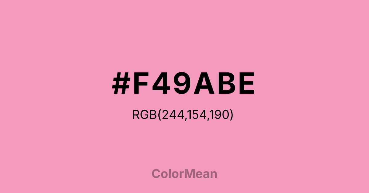#F49ABE color swatch