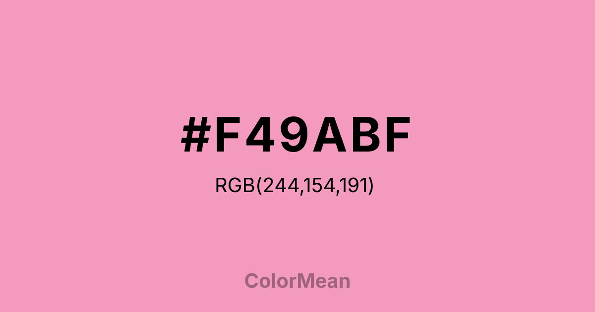 #F49ABF color swatch