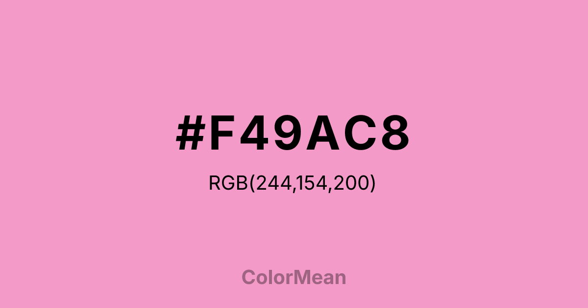 #F49AC8 color swatch