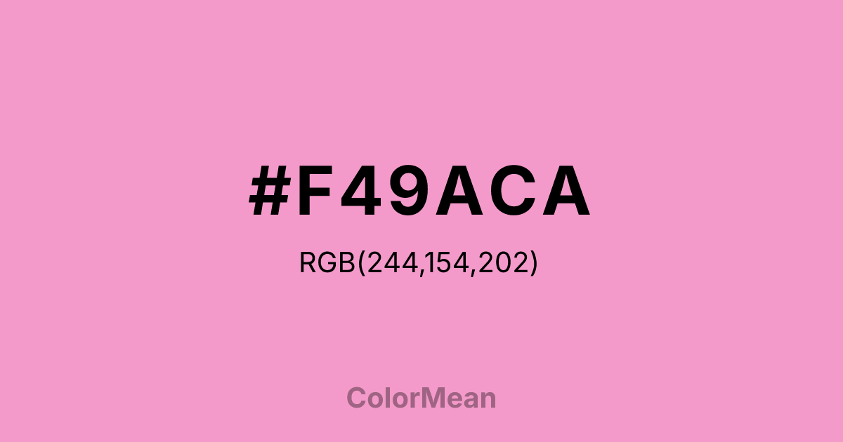 #F49ACA color swatch