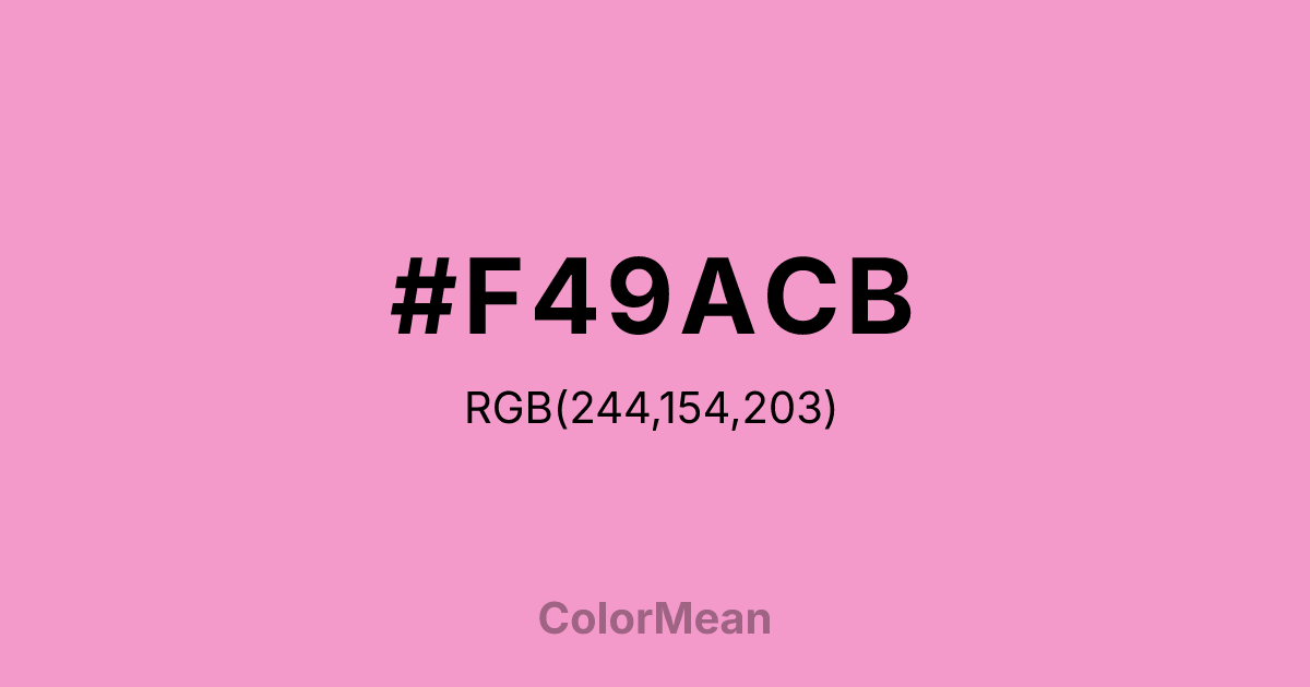 #F49ACB color swatch