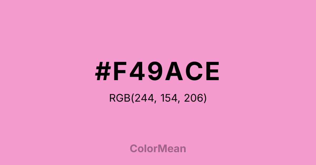 #F49ACE color swatch