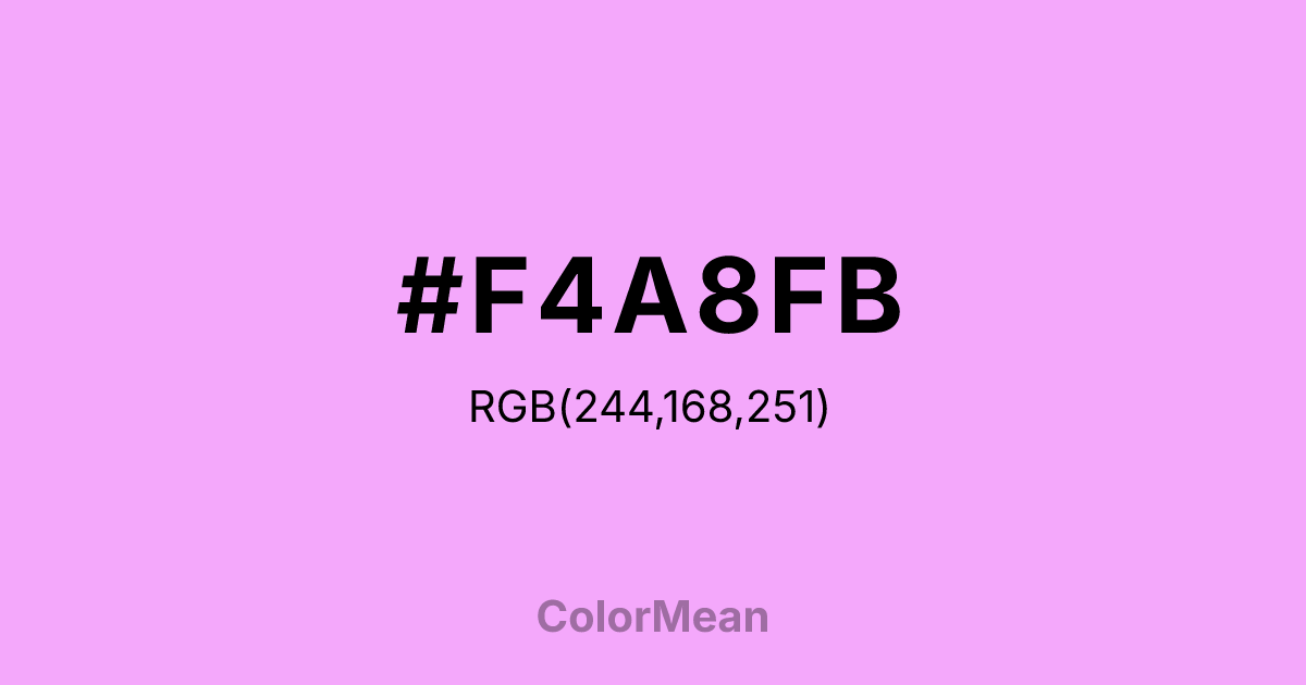 #F4A8FB color swatch