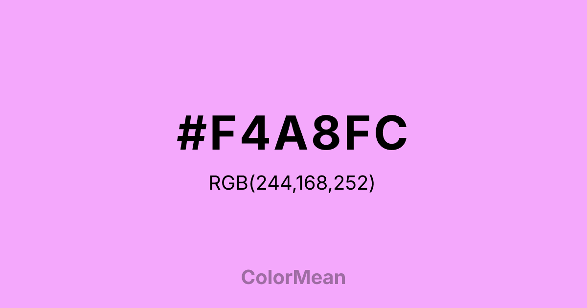 #F4A8FC color swatch