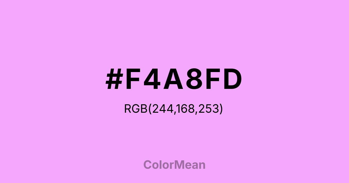 #F4A8FD color swatch