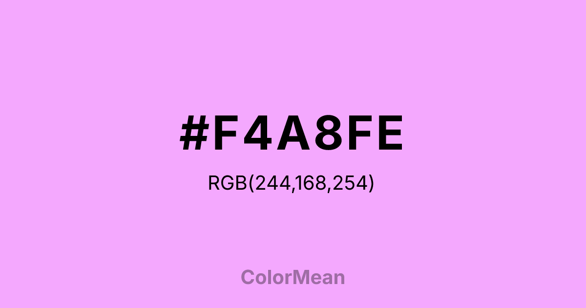 #F4A8FE color swatch