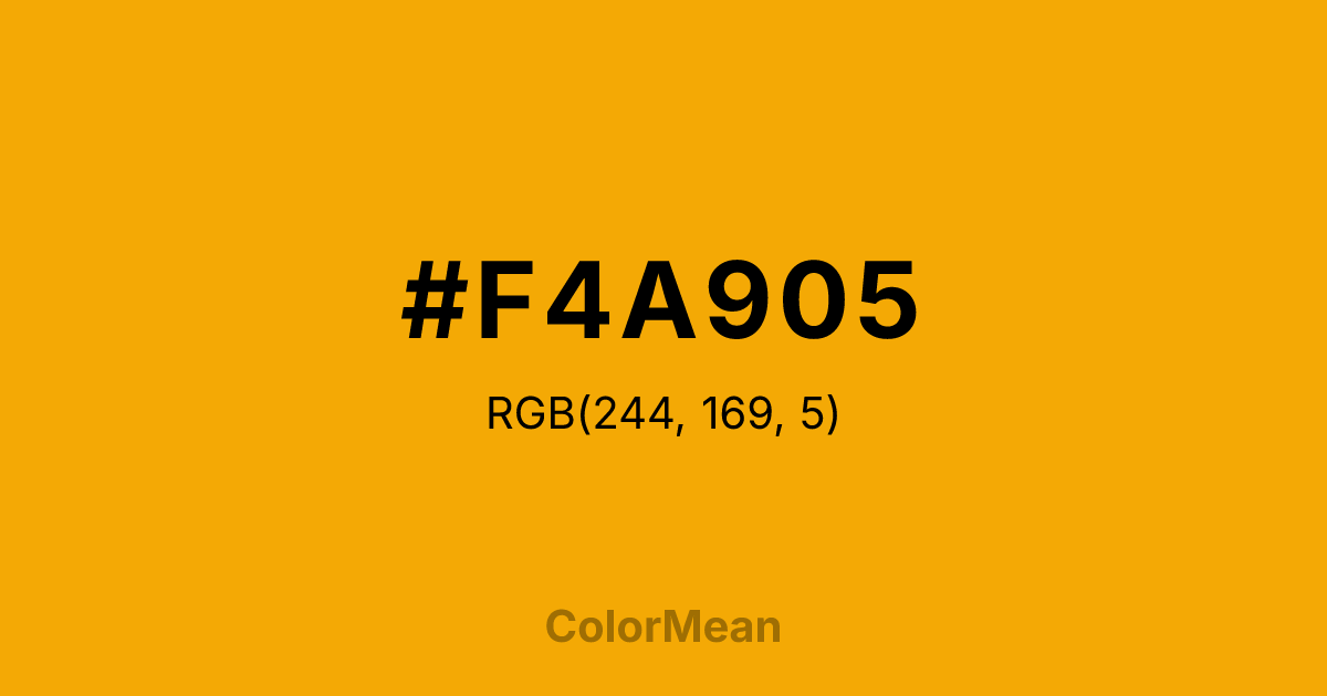 #F4A905 color swatch
