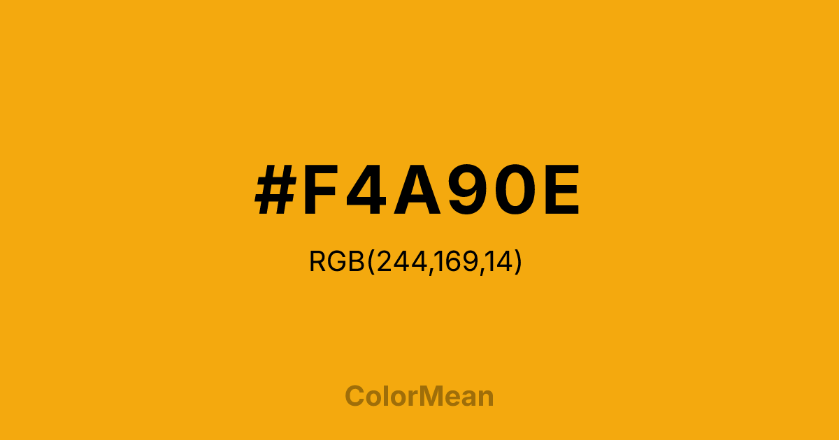 #F4A90E color swatch