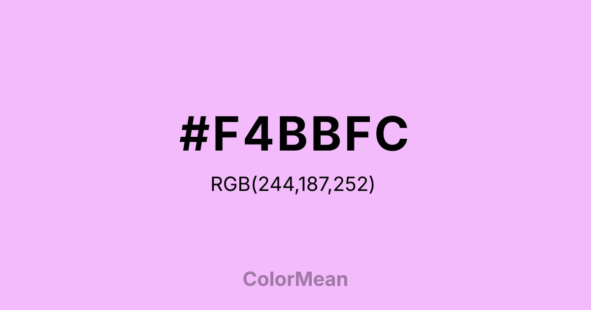 #F4BBFC color swatch