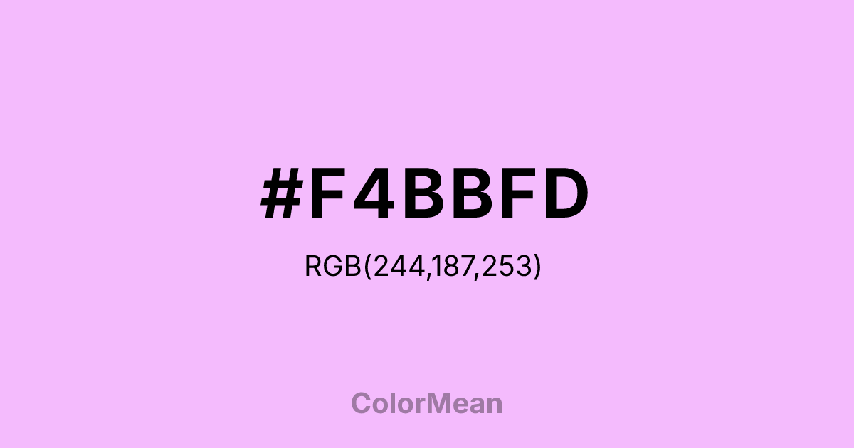 #F4BBFD color swatch