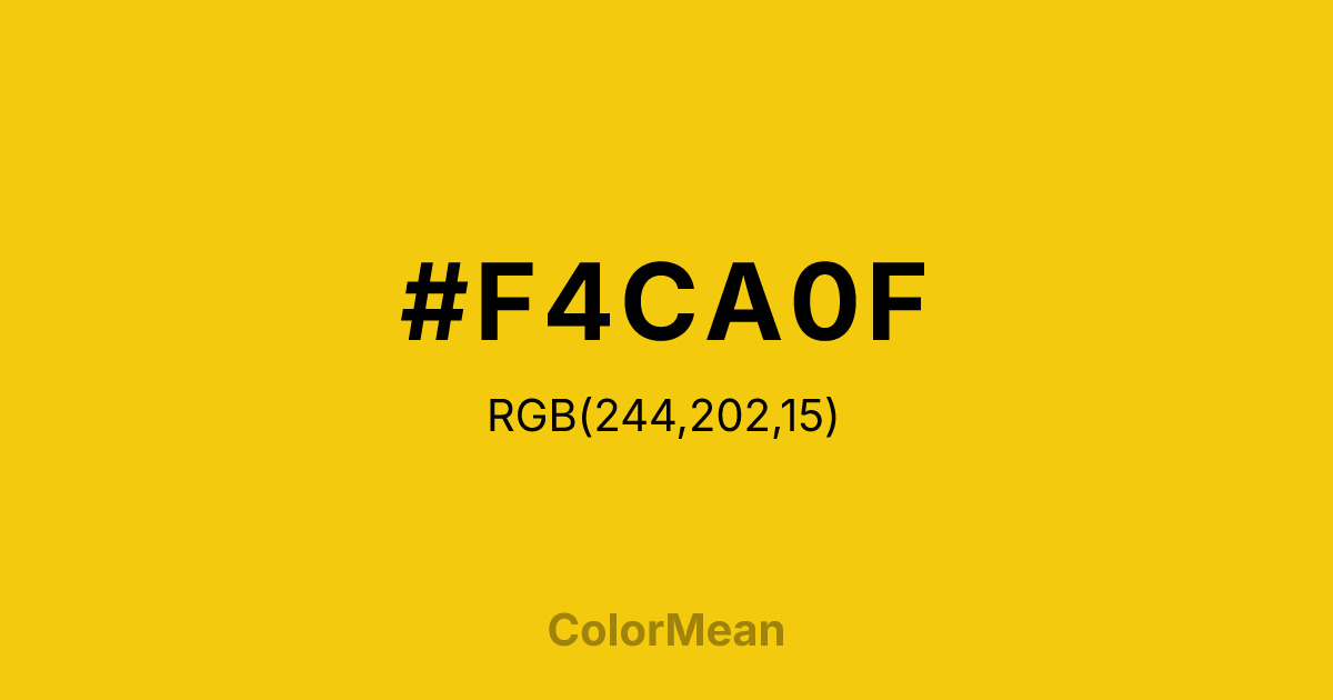 #F4CA0F color swatch