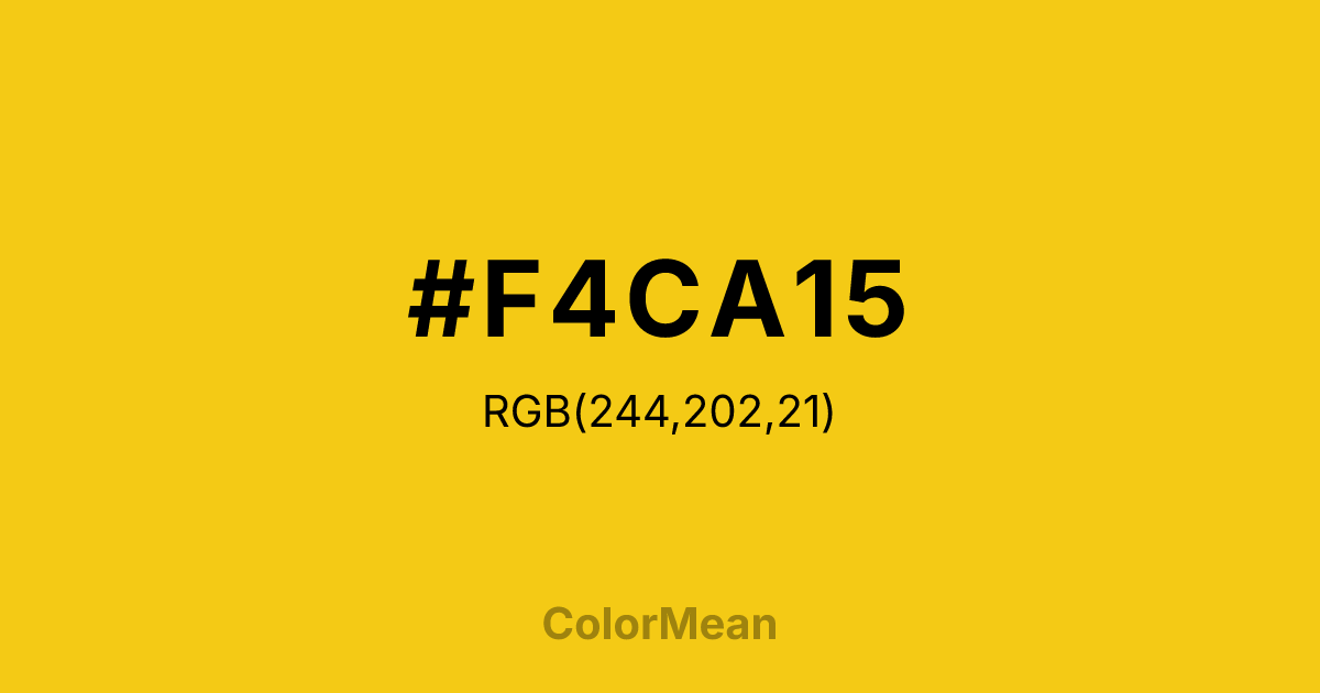 #F4CA15 color swatch