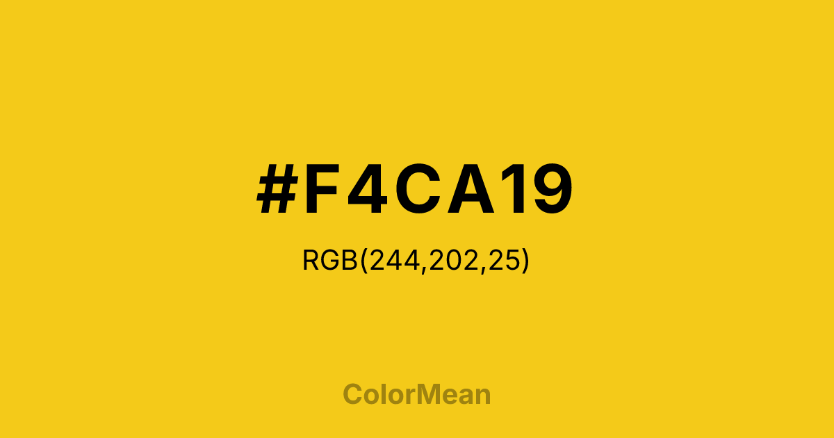 #F4CA19 color swatch