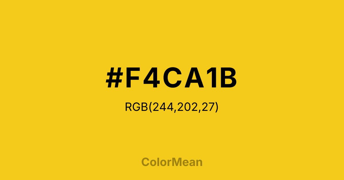 #F4CA1B color swatch