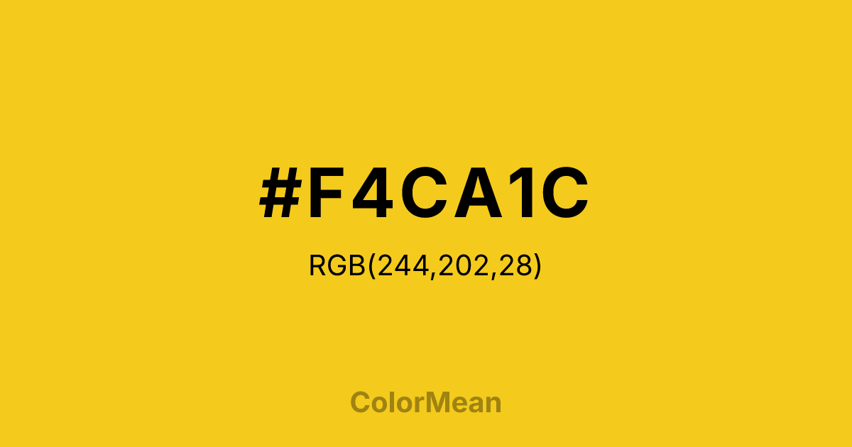 #F4CA1C color swatch