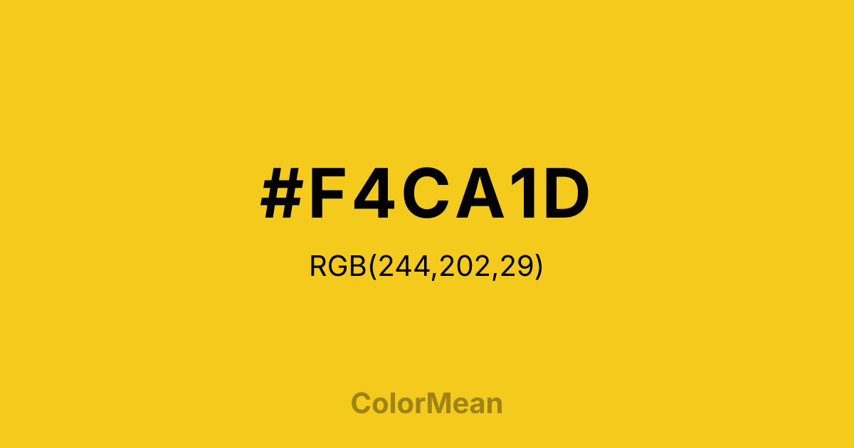 #F4CA1D color swatch