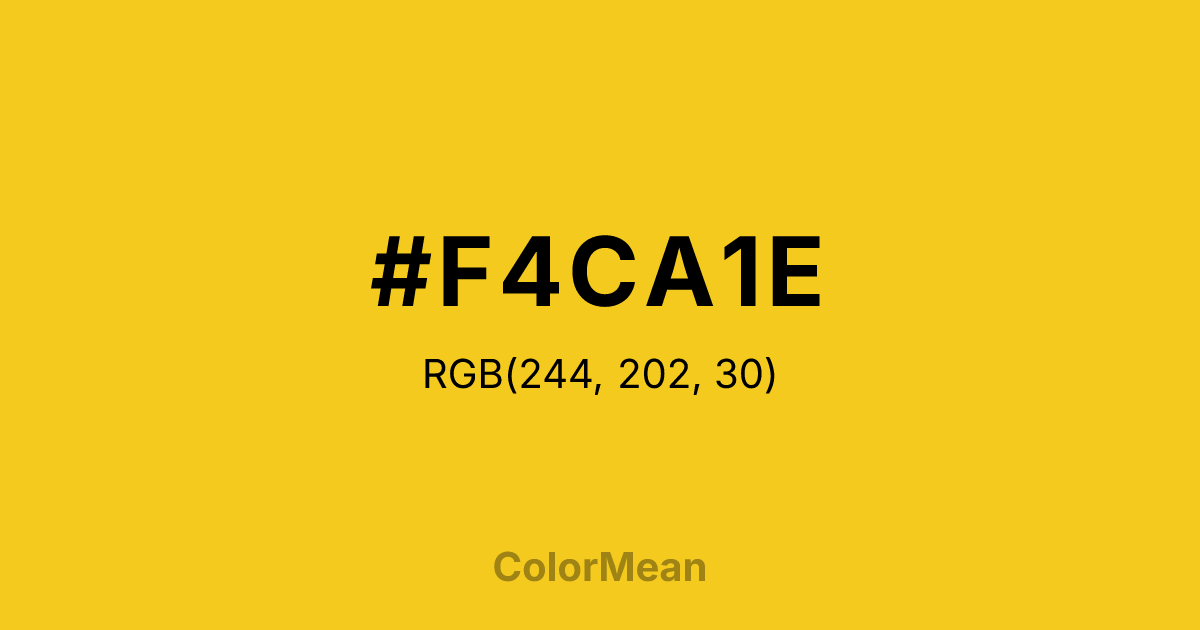 #F4CA1E color swatch