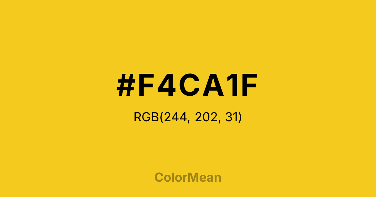 #F4CA1F color swatch