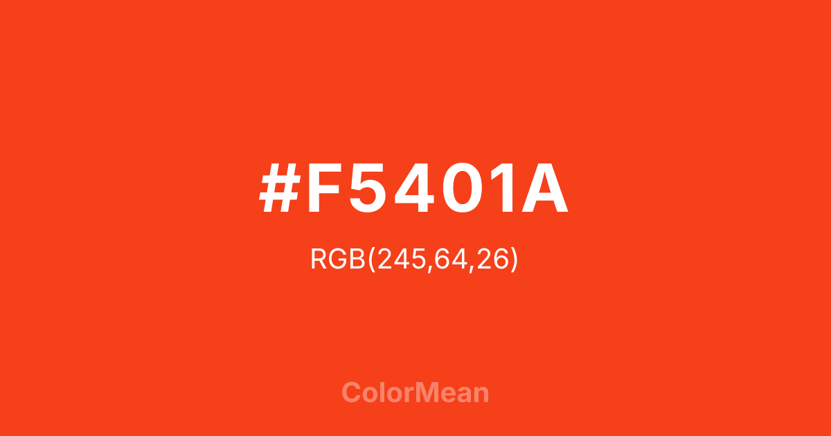 #F5401A color swatch