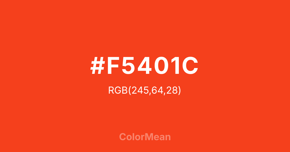 #F5401C color swatch