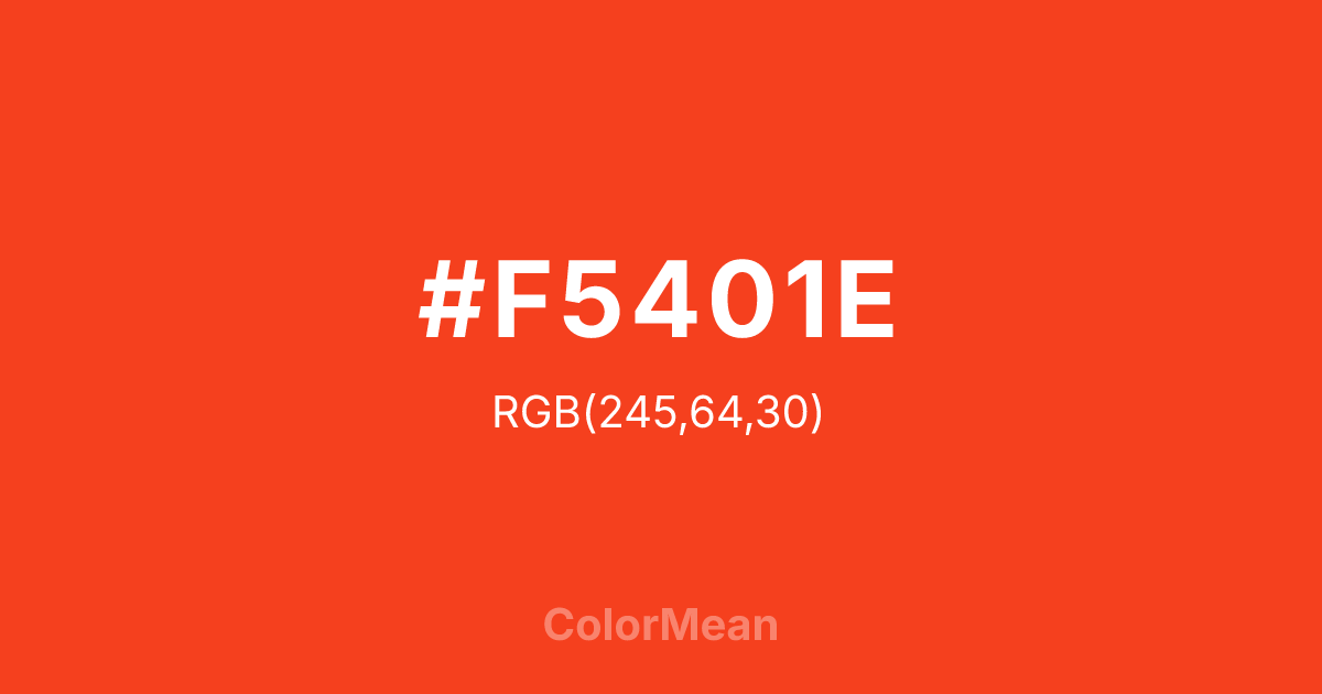 #F5401E color swatch