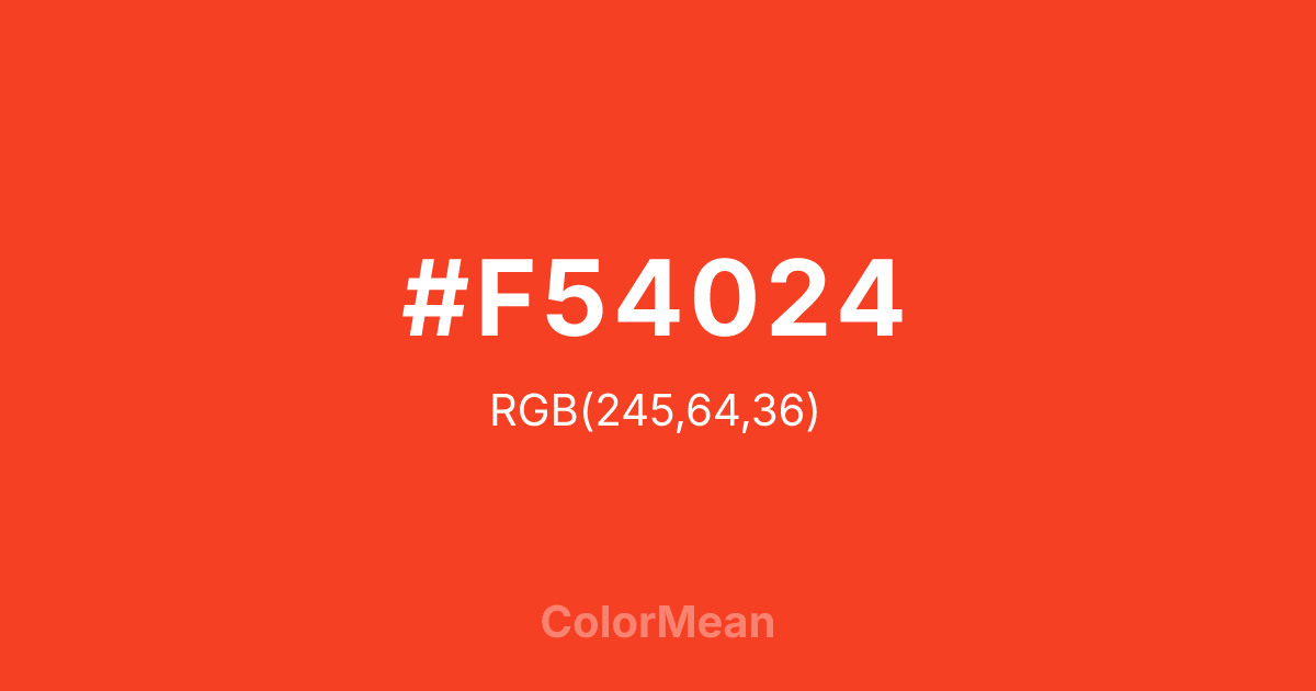 #F54024 color swatch