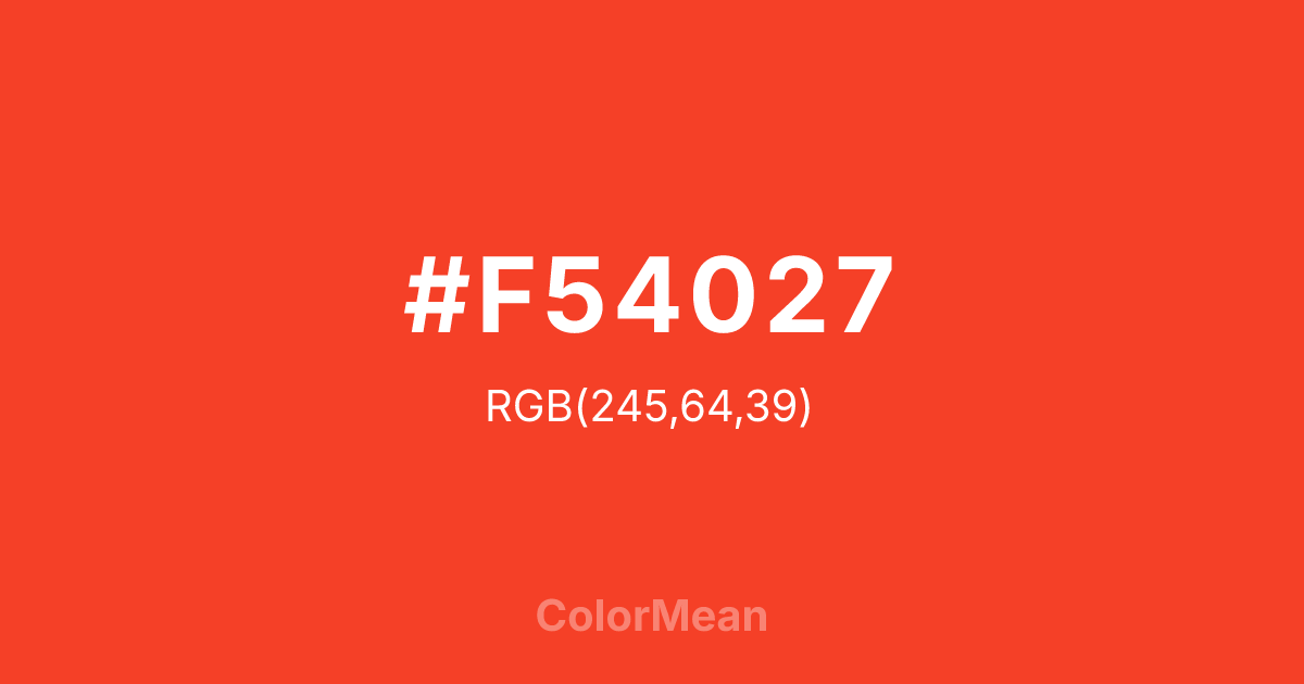 #F54027 color swatch