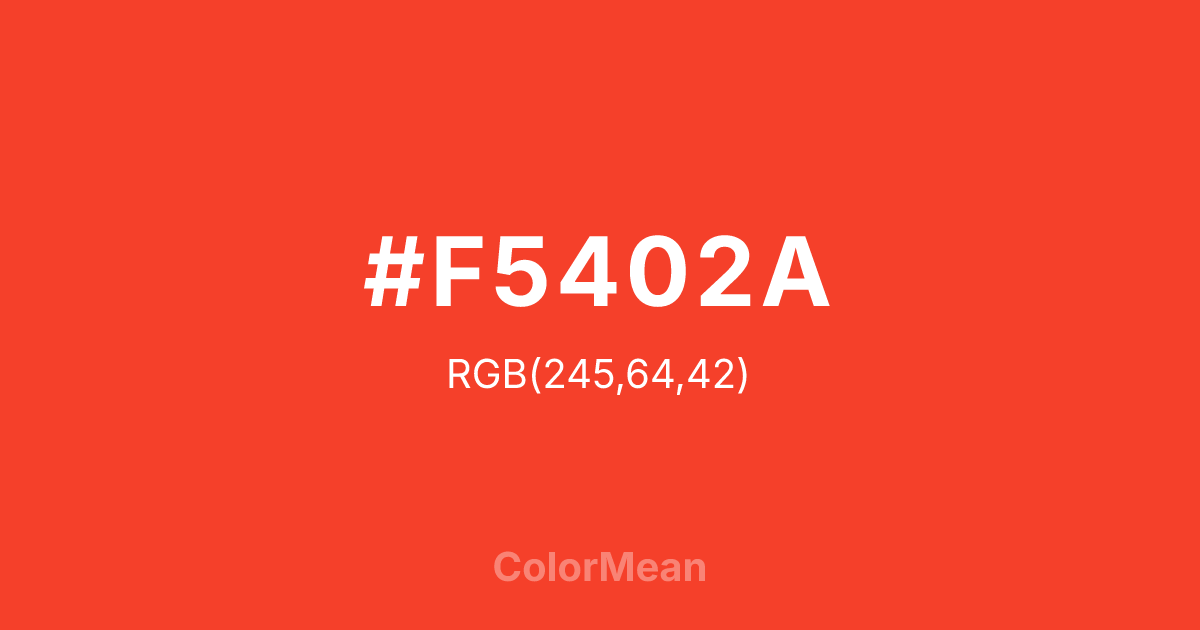 #F5402A color swatch