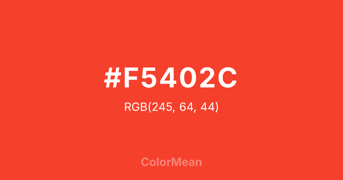 #F5402C color swatch