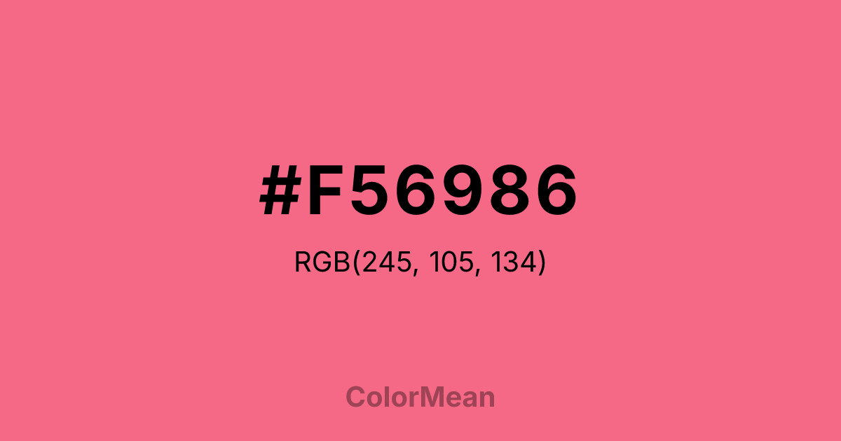 #F56986 color swatch