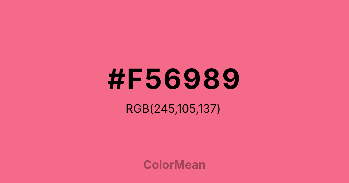 #F56989 color swatch
