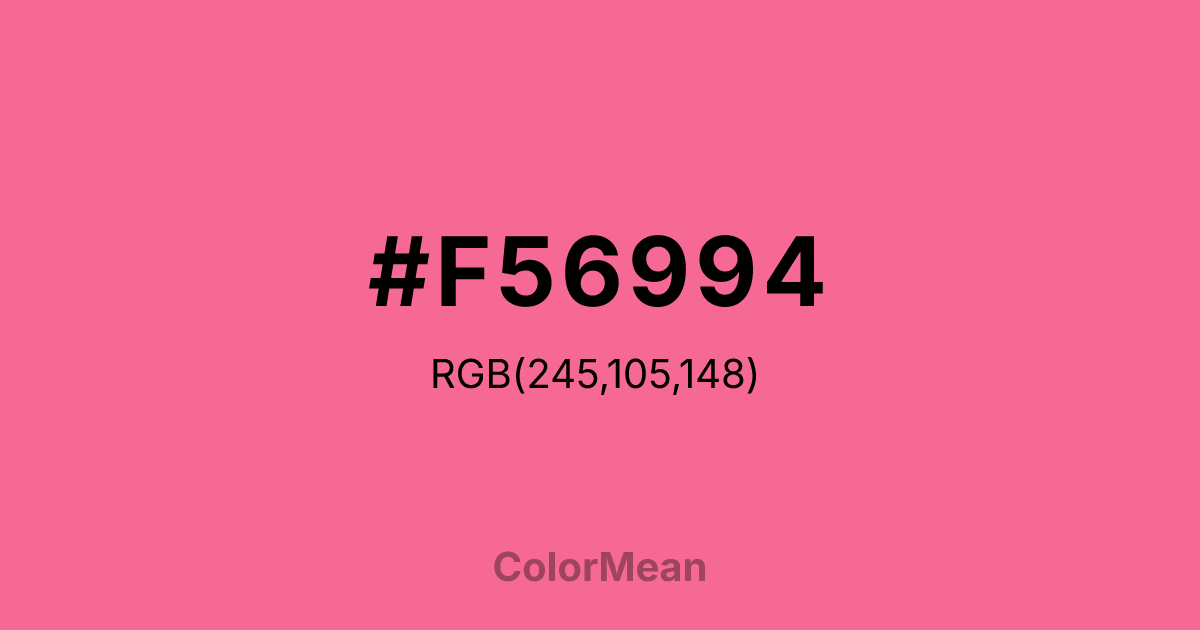 #F56994 color swatch