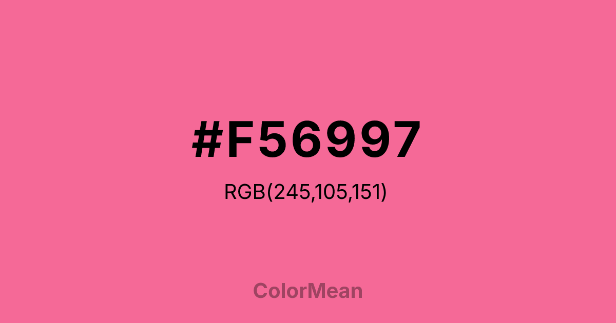 #F56997 color swatch