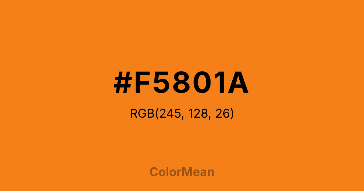 #F5801A color swatch